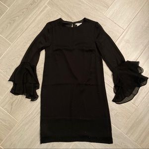 H&M black boho dress bell sleeve